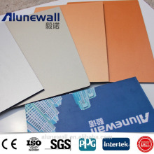 Alunewall pvdf coating B1 class fireproof Aluminium Composite Panel for outside wall cladding maximum 2 meter width